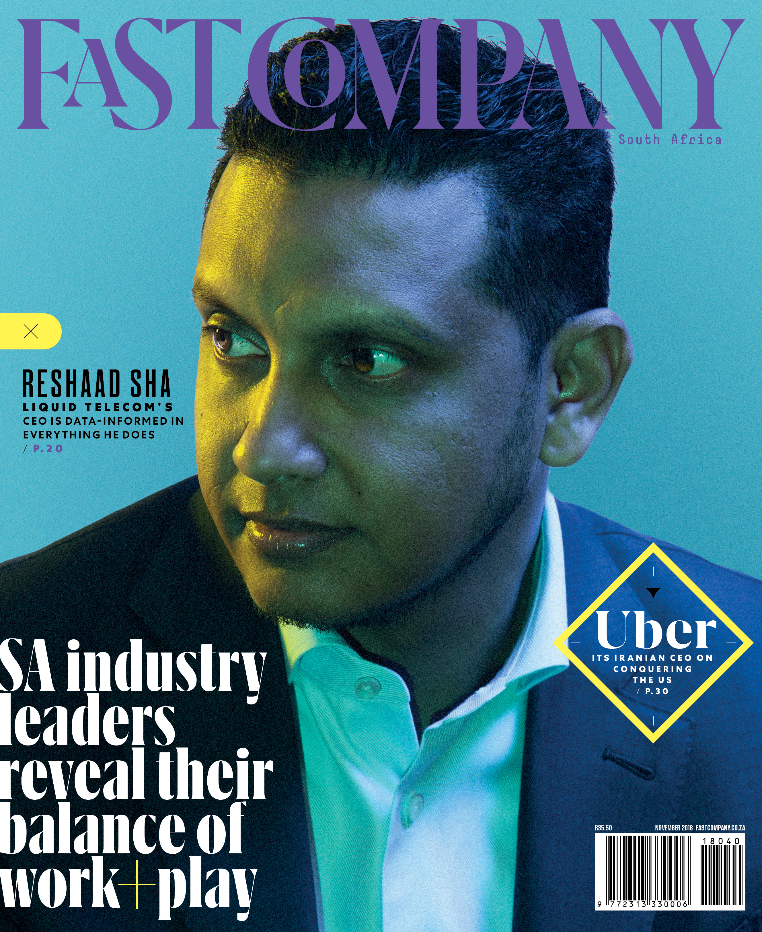 cover, Fast Company South Africa, November, 2018, Reshaad Sha