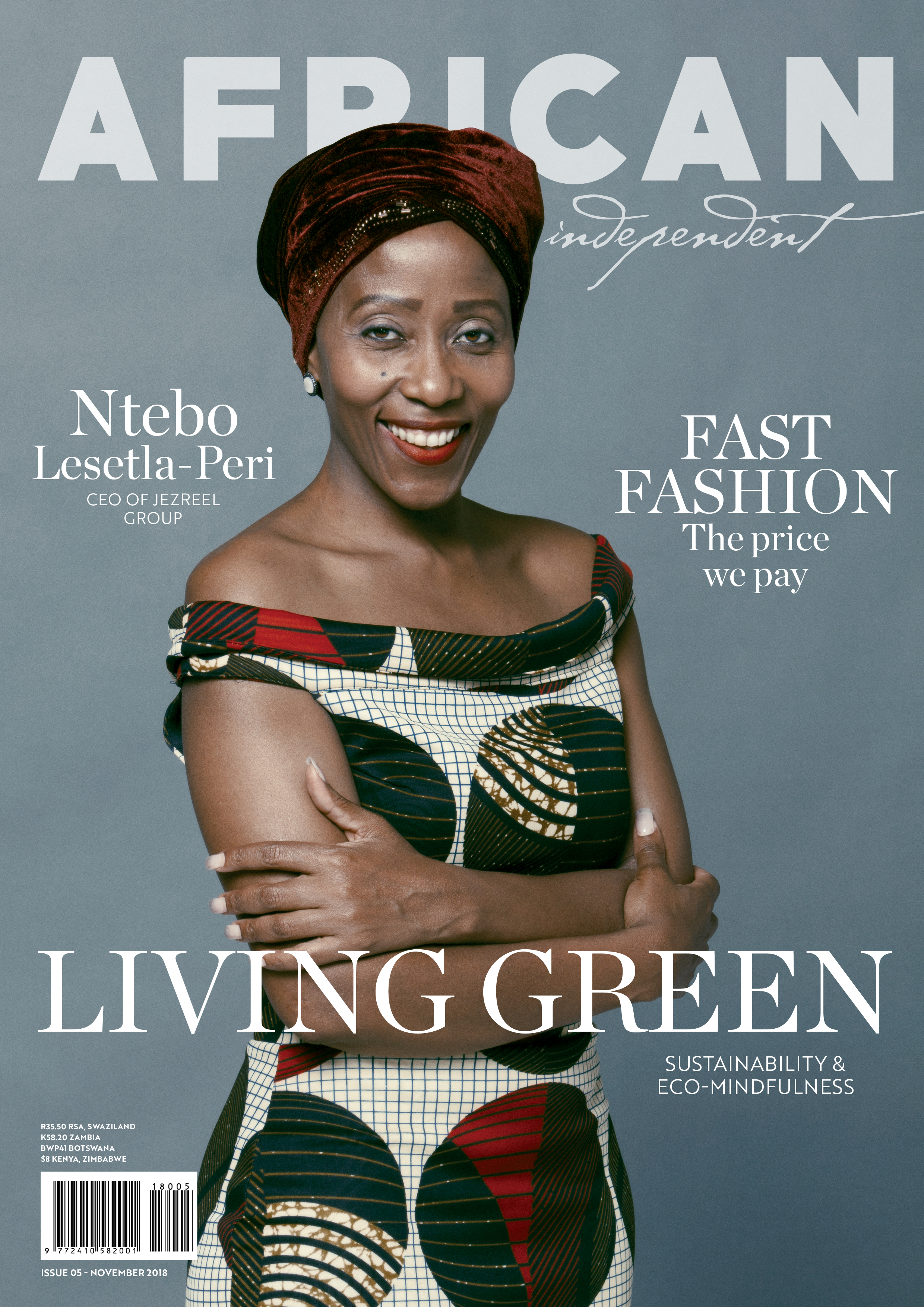 African Independent, cover, November, 2018, Ntebo Lesetla-Peri